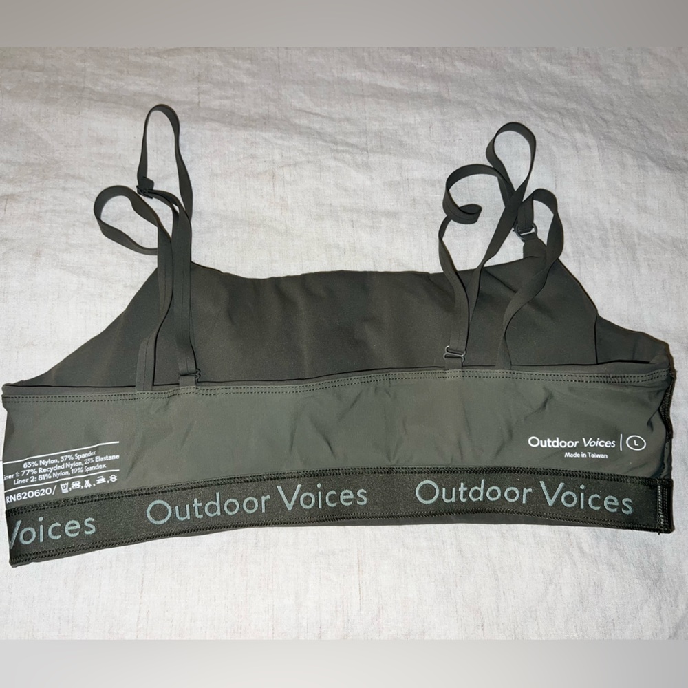 Outdoor Voices Olive Sports Bra